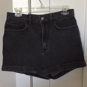 American Apparel High Waisted Jean Shorts